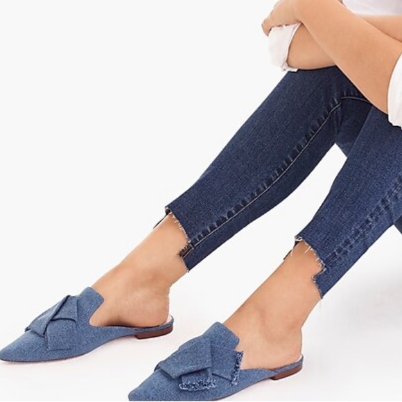 J. Crew Shoes - J. Crew Pointed-toe slides in denim